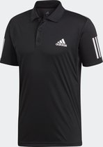 adidas Club 3Str Polo Sportshirt Heren - Black - Maat S