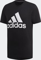 adidas MH BOS Tee Heren Sportshirt - Black/White - Maat S