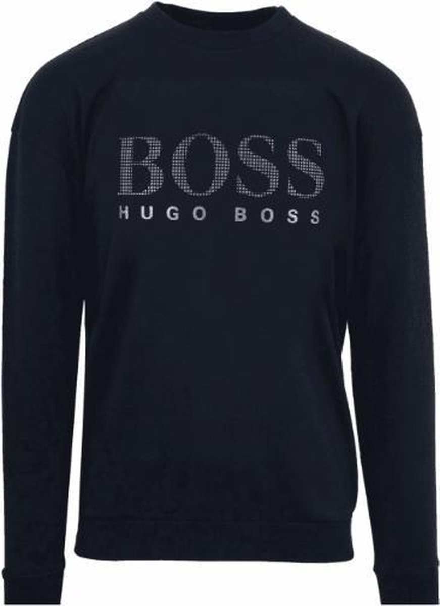 Gelijk Eigen succes Hugo Boss heren sweatshirt - navy | bol.com