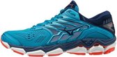 Mizuno Wave Horizon 2 hardloopschoenen dames Sportschoenen - Maat 40.5 - Vrouwen - blauw/wit/roze