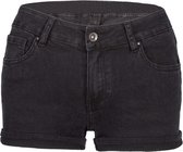 Black denim short