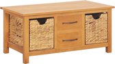 Dressoir Bruin EikenHout Ladekast (Incl LW 3d klok) - wandkast - Tv kast- opbergkast - Boekenkast - opbergkast - Kast met lades