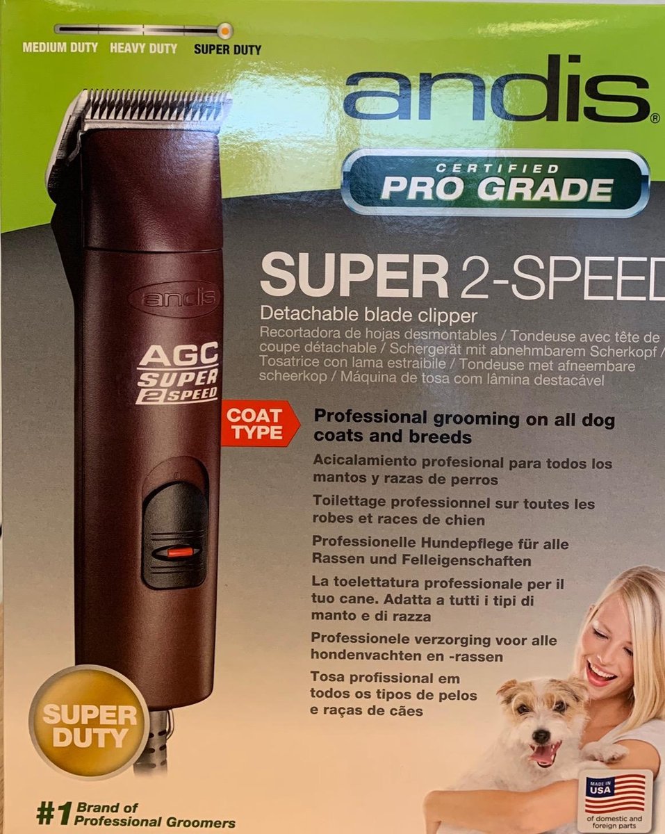Andis AGC Super 2-Speed Dog Trimmer - Tondeuse avec tête de rasage amovible  | bol.com