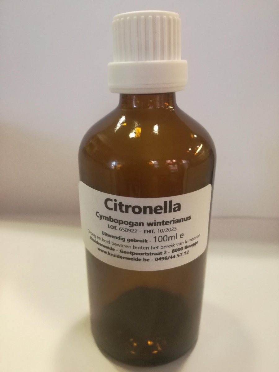 Goedkoopste Kruidenweide Citronella olie 100 - 100 ml - Etherische olie