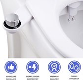 Bidet Handdouche Toilet Sproeier Shattaf Sprayer WC Papier Besparend - Dubbel Spray Koud Water - Badkamer Accessoires - Freshole®