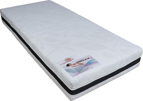 Slaaploods.nl Prince de Luxe - 90x210 cm - Matelas à ressorts ensachés avec mousse froide - Moyen - 25 cm d'épaisseur