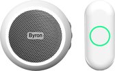 Byron DBY-23532 Draadloze deurbel - Ontvanger met stekker -  Eigen melodie opnemen -  Waterdicht - Wit 175m Bereik - 85 dB - 8 Melodieën