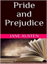 Boek 'Pride and Prejudice' van Jane Austen met een open boek op de voorgrond.