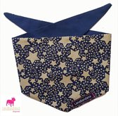 LanaBandana Dogwear | Hondenbandana | Kerstbandana Twinkle Twinkle Blue maat M