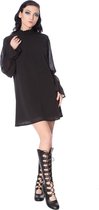 Banned Korte jurk -M- BLACK LINES Zwart