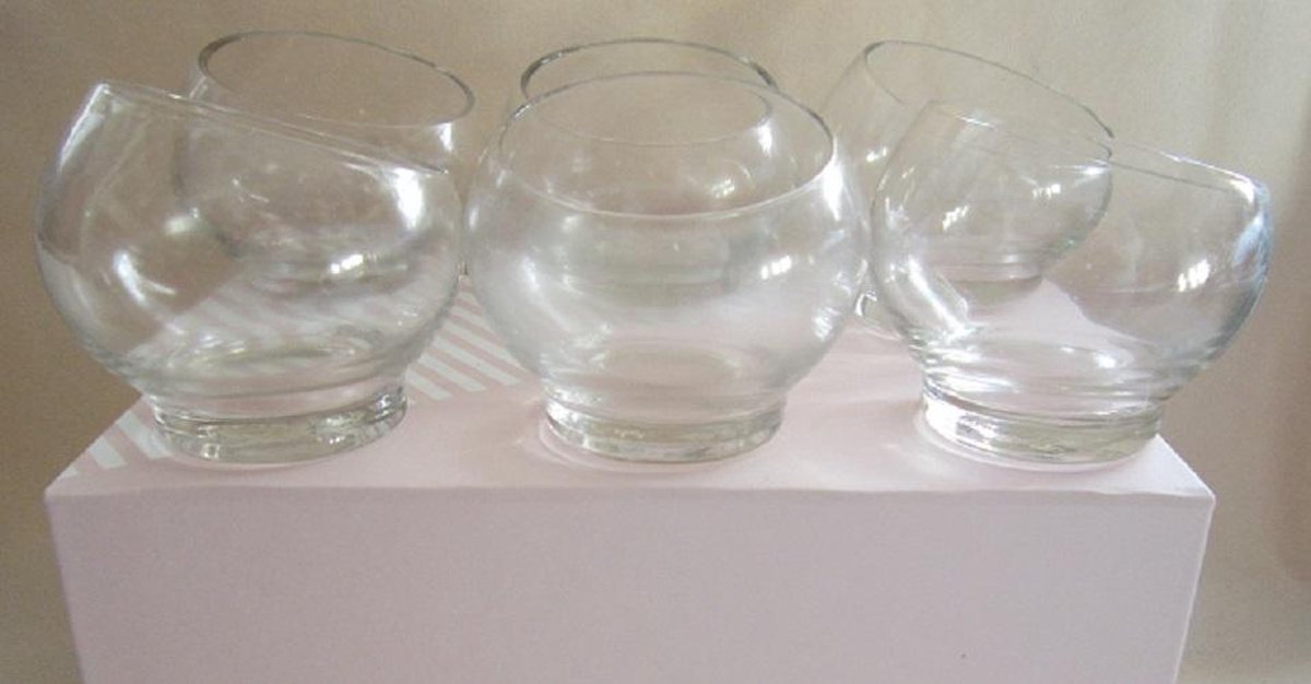 pols Niet verwacht Laster Amuse glaasjes, set van 6 - 6,5 x 7 cm - glas | bol.com