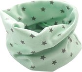 JillyBee - Sjaal -  Colsjaal - Sterretjes - Sterren - Mint - Mintgroen - Groen - Grijs