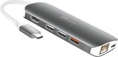 j5create JCD384 USB-C Multi Adapter HDMI /VGA/Ethernet/USB 3.1 SD & MicroSD/PD 3.0