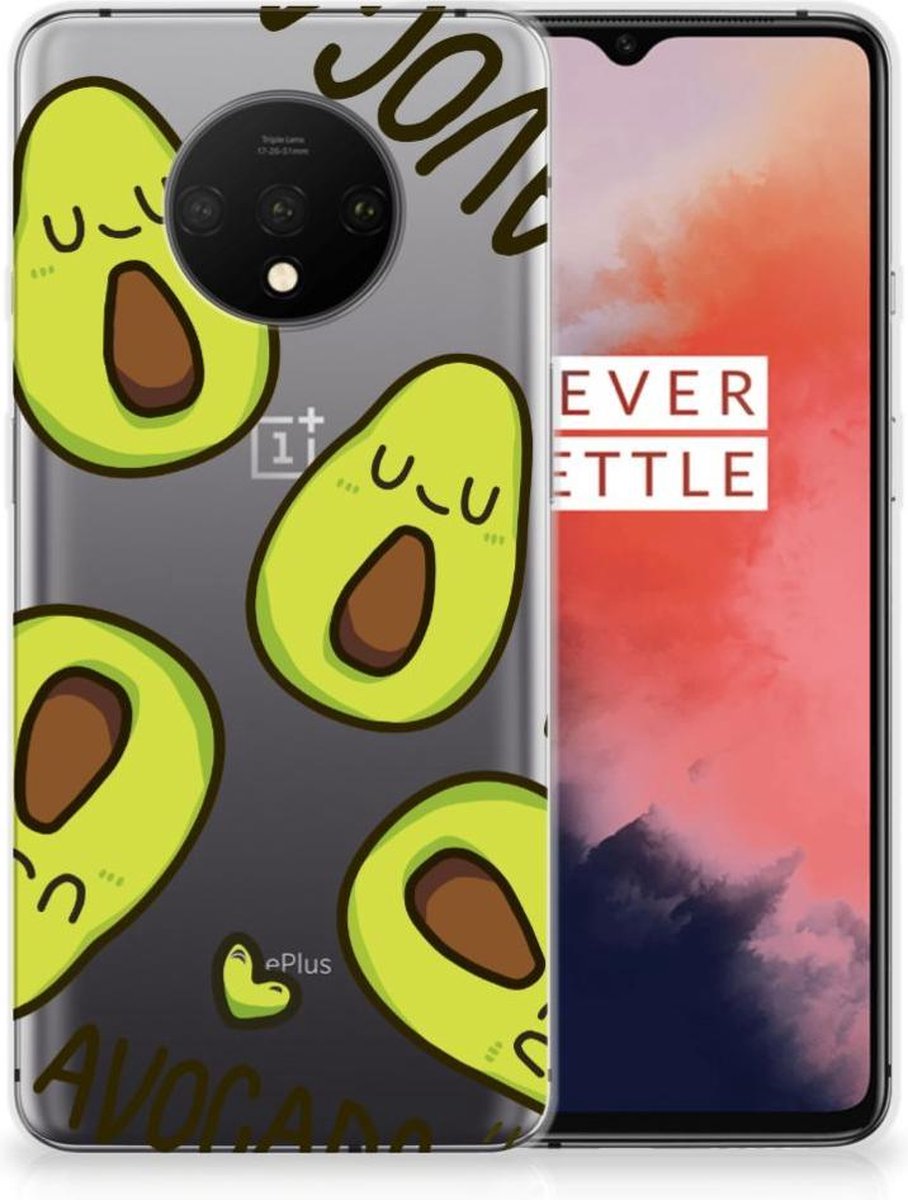 OnePlus 7T Telefoonhoesje met Naam Avocado Singing