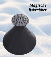 Magische ijskbrabber (zwart)|360°graden|multifunctioneel|trechter|sneeuw|ijs|exclusief|ruitenkrabber|ronde cirkel ijskrabber|sneeuwveger|geen krassen|kegelvormig