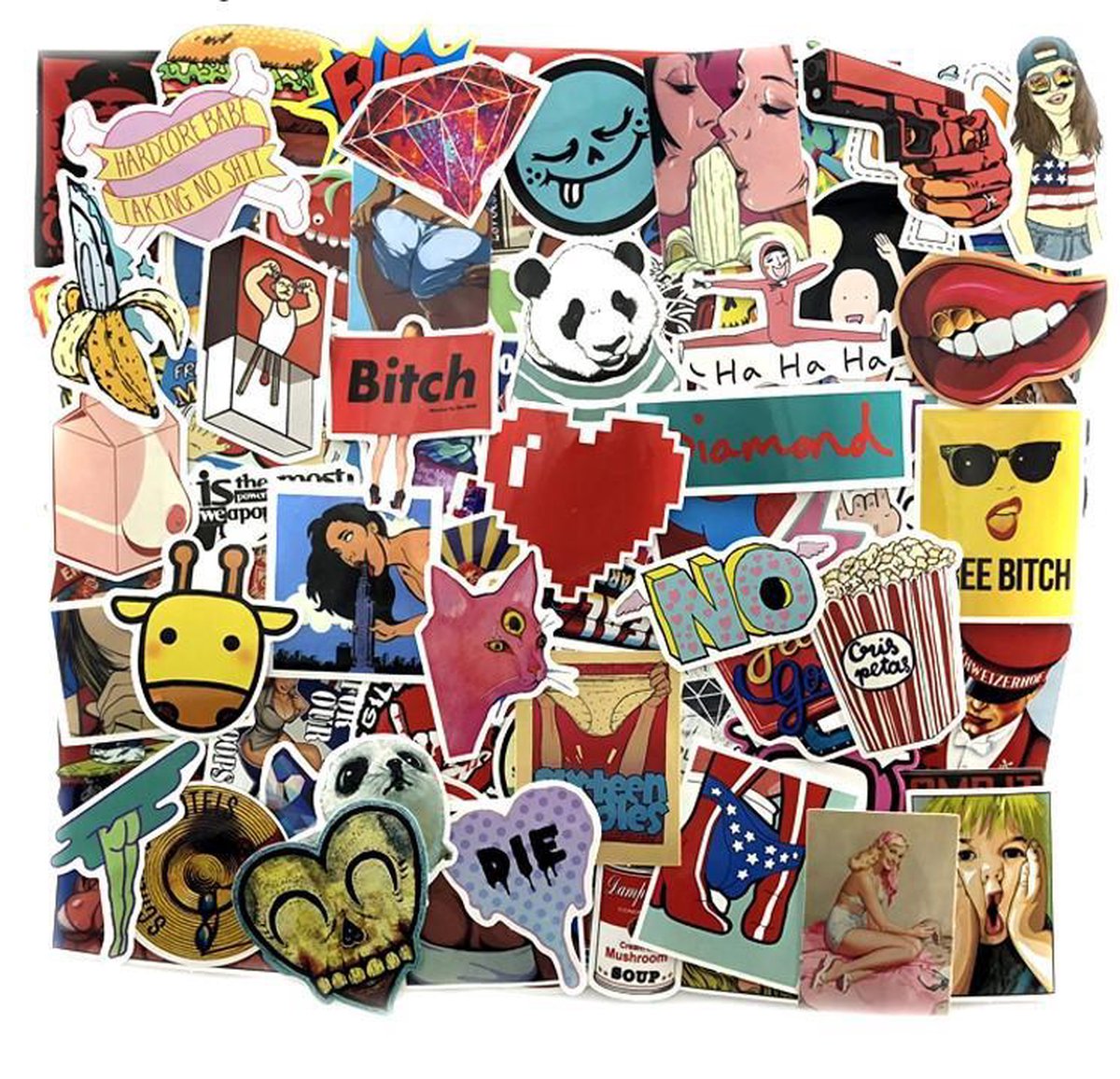 bol.com | Random sticker mix met 50 verschillende stickers - voor