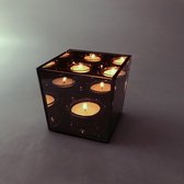 Infinity Light Cube - Waxinelichthouder - Glas - Kaarsjes Enkel