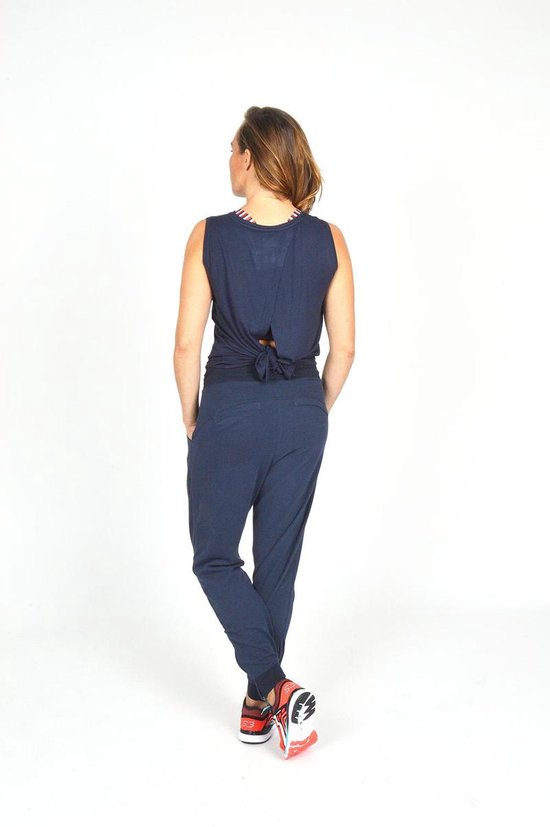 Re-Born - Sportkleding - Sport top mouwloos - Yogatop - Fitness top - Wijdere top - Dames - Donkerblauw - Maat XL van Re-Born — afbeelding 4
