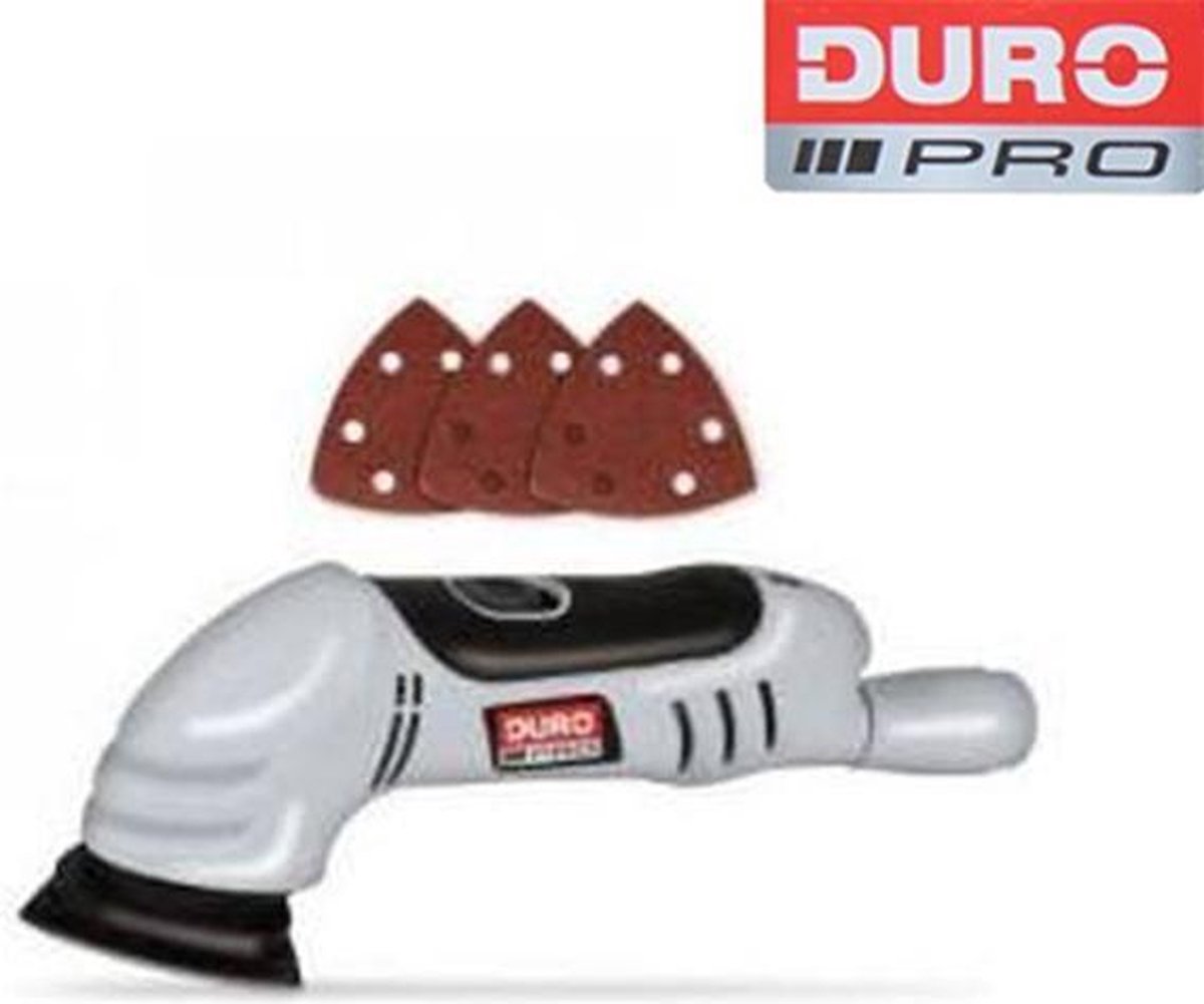 Verloren precedent Verlichten Duro Pro Deltaschuurmachine Met 3 Schuurpapier 280 watt | bol.com