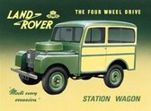 Landrover met reliëf, wand- reclamebord 41x30cm