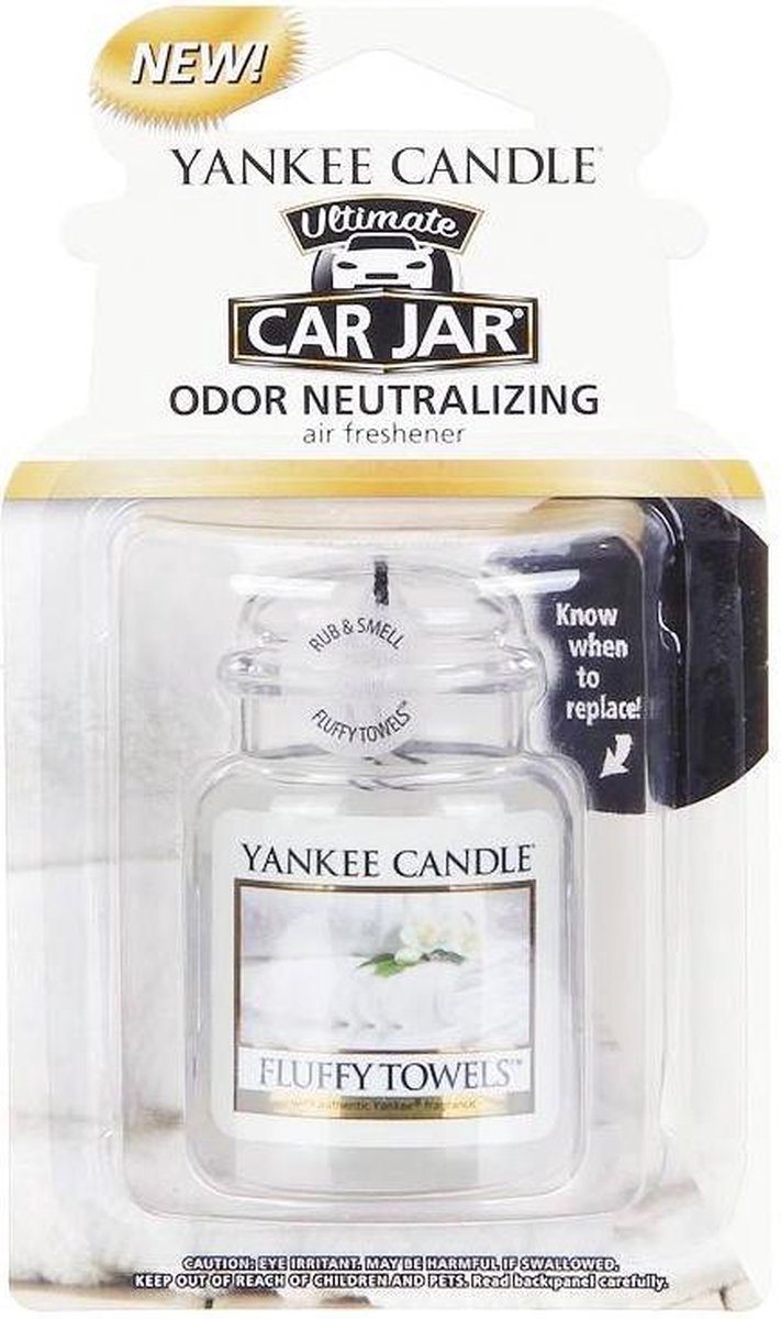 Yankee Candle - Fluffy Towels Ultimate Car Jar ( načechrané ručníky ) - Luxusní visačka do auta -
