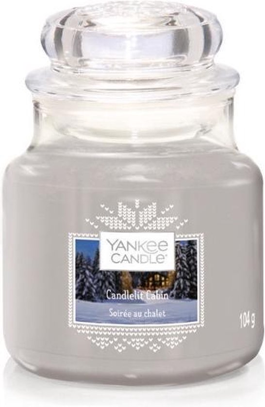 Yankee Candle Geurkaars Small Candlelit Cabin - 9 cm / ø 6 cm