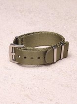 Premium Seatbelt NATO strap legergroen – Nylon horlogeband – 20mm