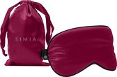 SIMIA™ Premium Zijden Slaapmasker + Opbergzakje - 100% Verduisterend Oogmasker - Verstelbaar - Blinddoek - Zijdezacht - Anti-Rimpel - Cadeau Tip - Fuchsia Paars