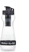 WatertoGo Drinkfles Waterfles met Filter - 50cl – Zwart – BPA Vrij