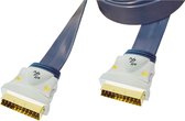 Premium 21-pins Scart kabel - plat - 3 meter
