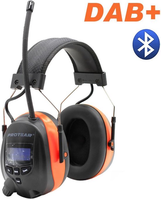 Drink water Schrijfmachine Scheur Protear Radio oorkappen met Mic arm – oorkappen met stereo muziek – DAB+ -  Bluetooth –... | bol.com