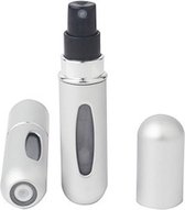 Set 3x 5ml Parfum Fles Mini Metal Sproeier Hervulbare Aluminium Parfum Verstuiver Travel Size-Matzilver