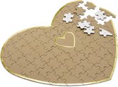 Gastenboek puzzelhart kraft - 85 stukjes