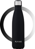 FLASKE Night RVS Thermosfles - 500ml - Drinkfles - Zwart