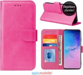 Samsung Galaxy A71 Hoesje - Book Case Wallet met Pasjeshouder - Roze - Epicmobile