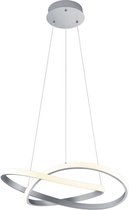 LED Hanglamp - Trion Corcy - 27W - Warm Wit 3000K - Dimbaar - Rond - Mat Nikkel - Aluminium