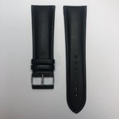 Remerko - Horlogeband Leer Zwart (aanzetmaat:26mm)