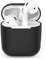 Siliconen Bescherm Hoesje Cover Zwart voor Apple AirPods 2 Case