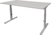 Bureau ajustable Schaffenburg - Linesto 180x90 gris - structure alu