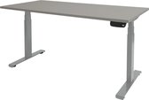 Zit Sta Bureau - T-poot Elek 160x80 grijs -alu frame