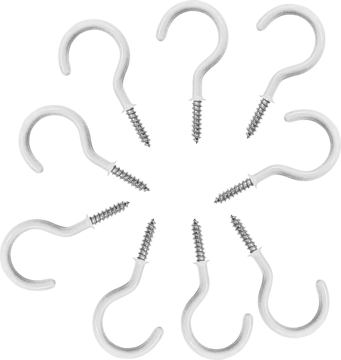 AERZETIX - C57950 - set with 10 screw hooks 6 x 120 mm - closed self