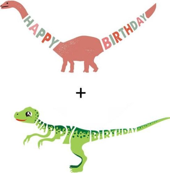 Raad eens Gelijkmatig conservatief 2 x Slinger Dinosaurus - 3 Meter - Kinderfeest - Kinderverjaardag - -  Feestslinger -... | bol.com
