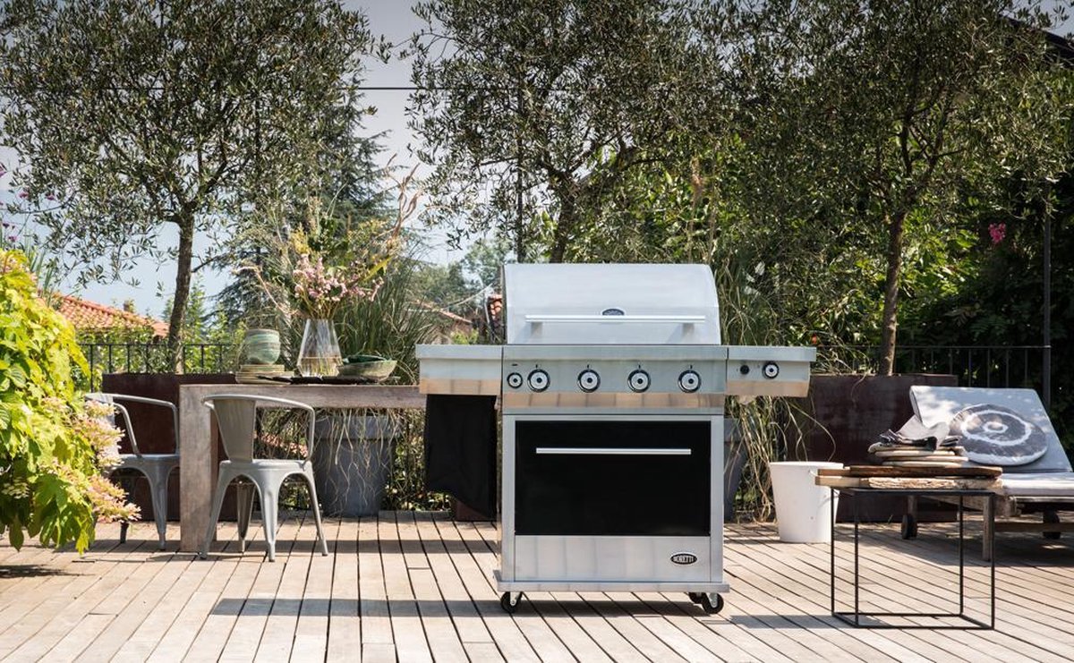 Boretti Maggiore - Gasbarbecue in buitenkeukenvorm met zijbrander - RVS