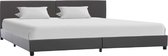 Bedframe Grijs Kunstleer (Incl LW Anti kras Vilt) 180x200 cm - Bed frame met lattenbodem - Tweepersoonsbed Eenpersoonsbed