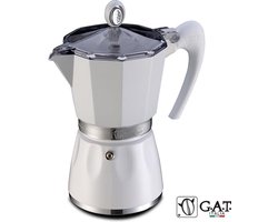 G.A.T. Italia Bella Wit 6 kops - Percolator - 300ml - Made in Italy