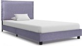 Bedframe Grijs Stof (Incl LW Anti kras Vilt) 90x200 cm - Bed frame met lattenbodem - Tweepersoonsbed Eenpersoonsbed