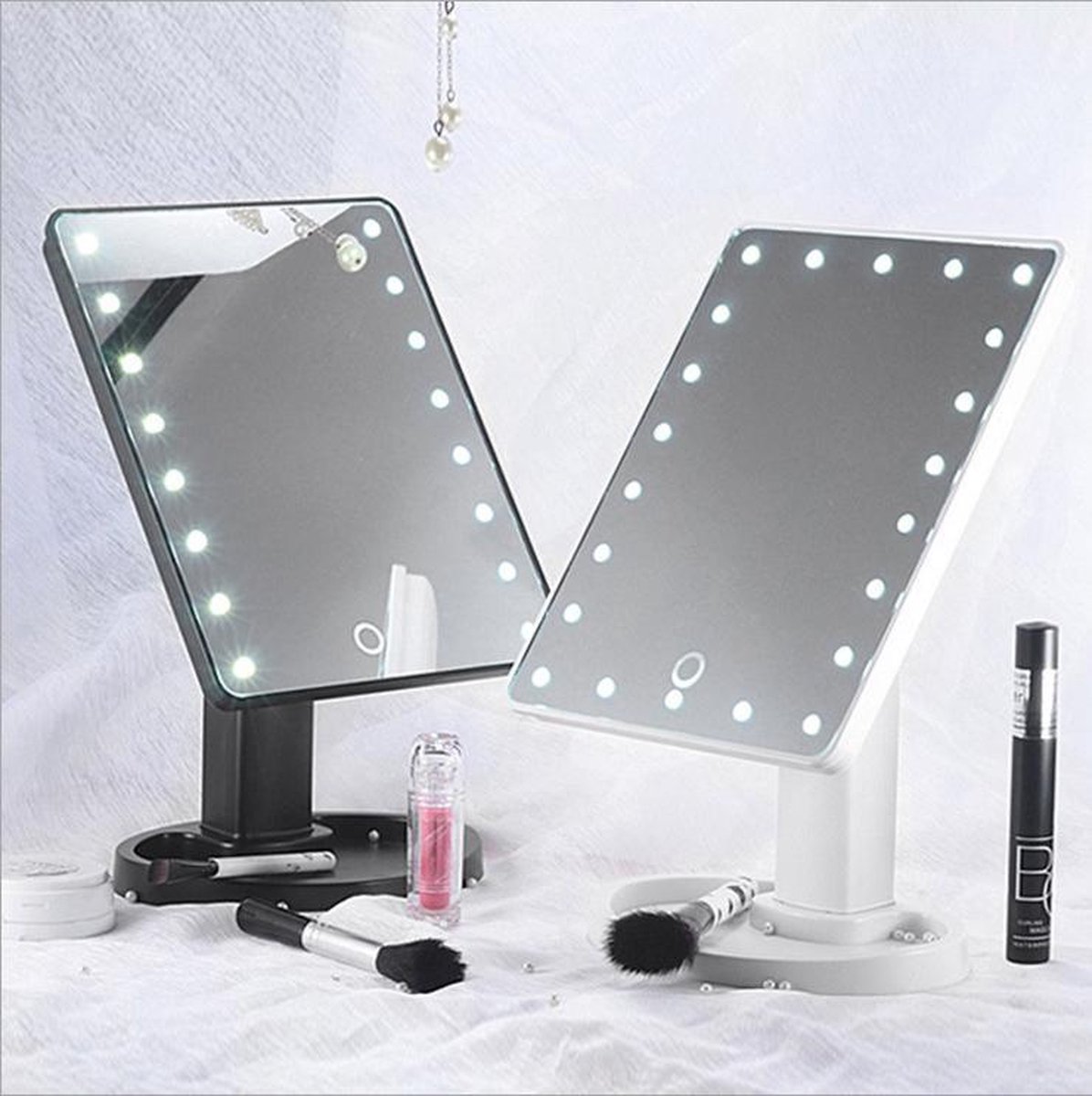 Make-up spiegel met verlichting| Reis | Compact | Werkt op batterijen | bol.com