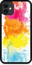 iPhone 11 Hardcase hoesje Color Splatters - Designed by Cazy