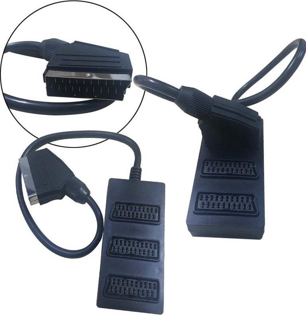 Câbles Vidéo Lanberg Ca De Eurc 10cc 0018 -bk Péritel Câble 3 X Rca Vers Rca Audio Vidéo, 1,8 M - Foto 4