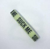 JOCK LIFT Cock Ring, Suck Me, Groene, Glow in the Dark, Adjustable